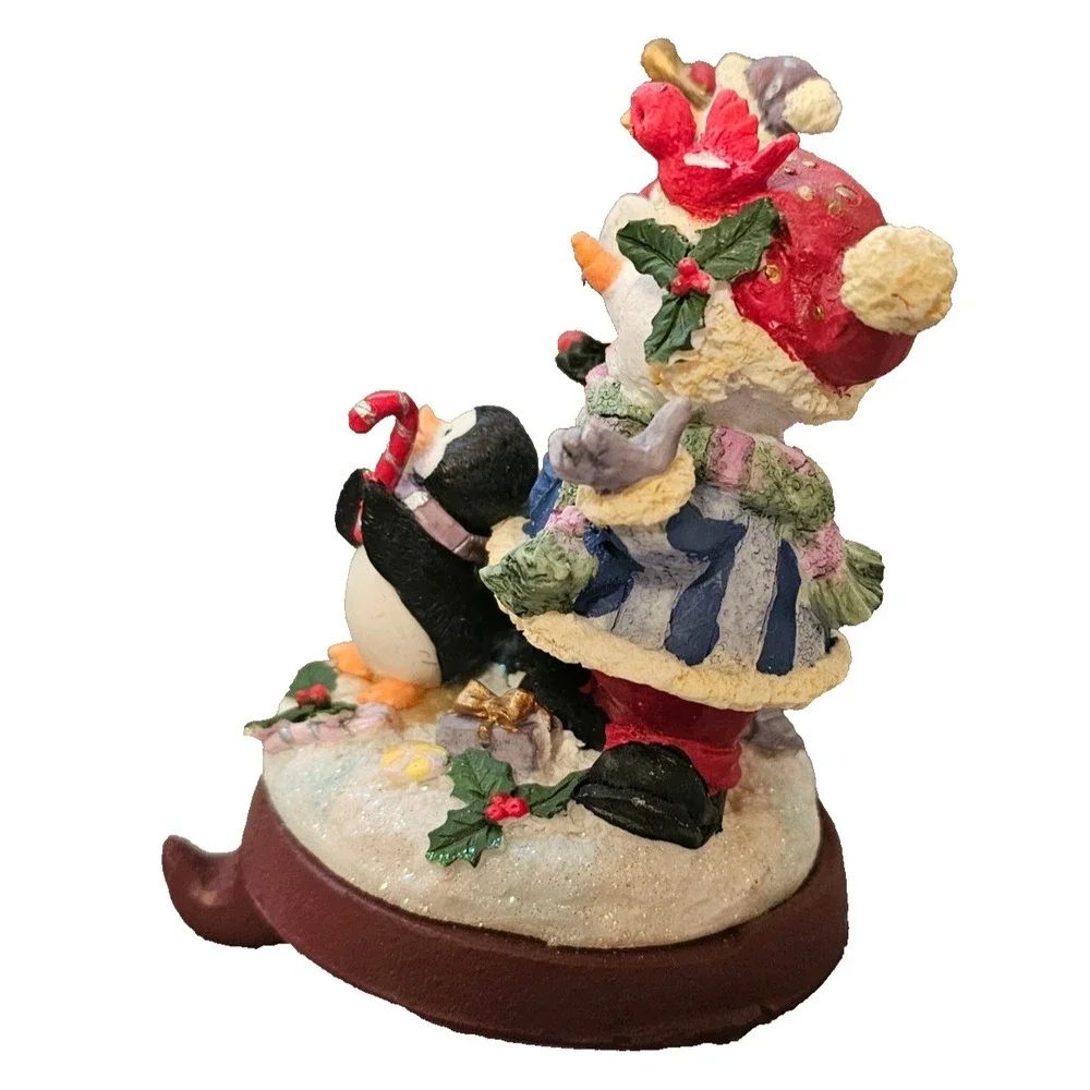 Christmas Stocking Holder Snowman Penguin Family Mantel Hook Holiday Decor